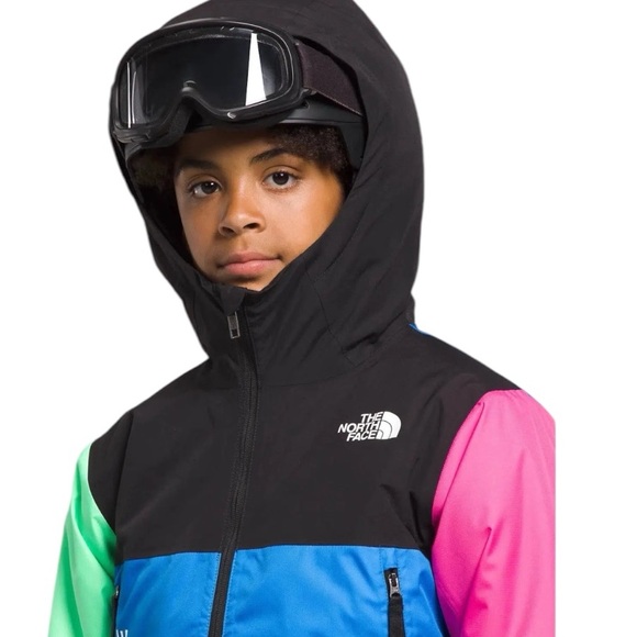 Kids’ Freedom insulated waterproof hooded jacket optic blue Large 12 NEW NWT - Picture 4 of 11